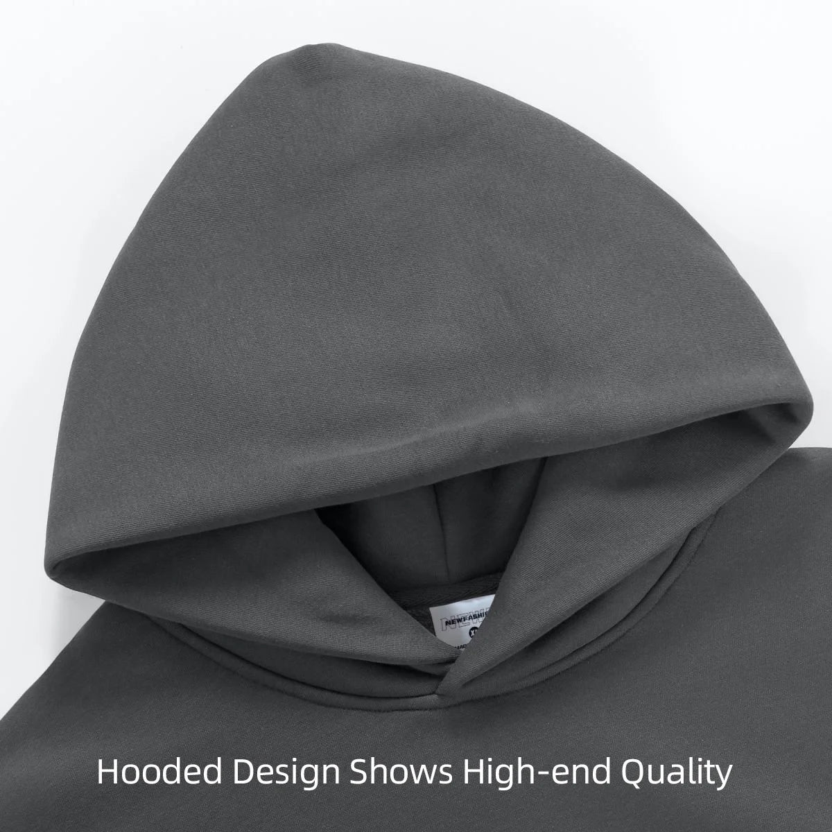 16.9oz 480gsm Heavy Weight Cotton Plus Velvet Hooded Sweater Men Thickened Tight Polar Fleece Pullover Hoodie Women Sweatshirt Econic Blanks
