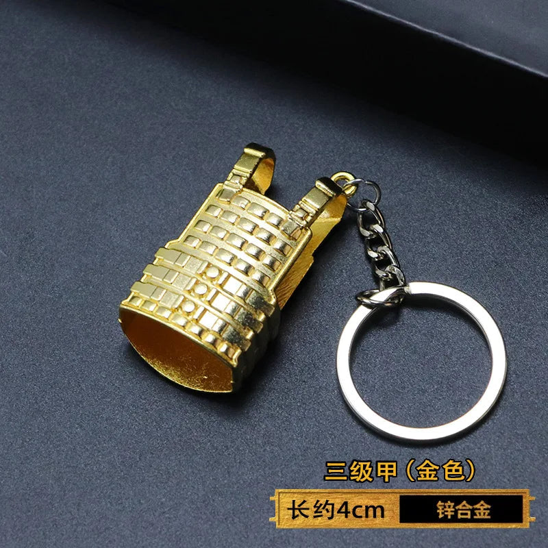 1pc Toy Gun Keychain, Alloy Toy Gun Model Pendant Car Key Chain Car Key Ring Gift For Men Boys Quick Pick Grocers