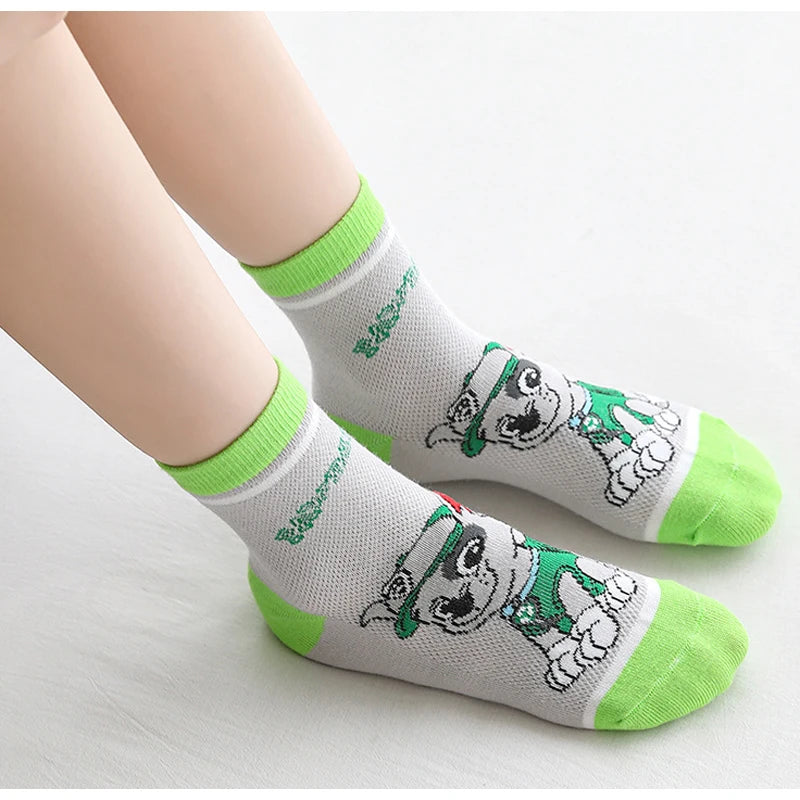 5 Pairs Paw Patrol Kids Socks Cotton Boys Cute Cartoon Socks for Children Baby Casual Socks Spring and Summer Boys Socks Quick Pick Grocers