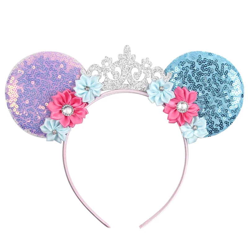 New Christmas Halloween Mouse Ears Headband Cartoon Sequin Bows Headband Birthday Party Princess Cosplay Costume For Women Adult Quick Pick Grocers