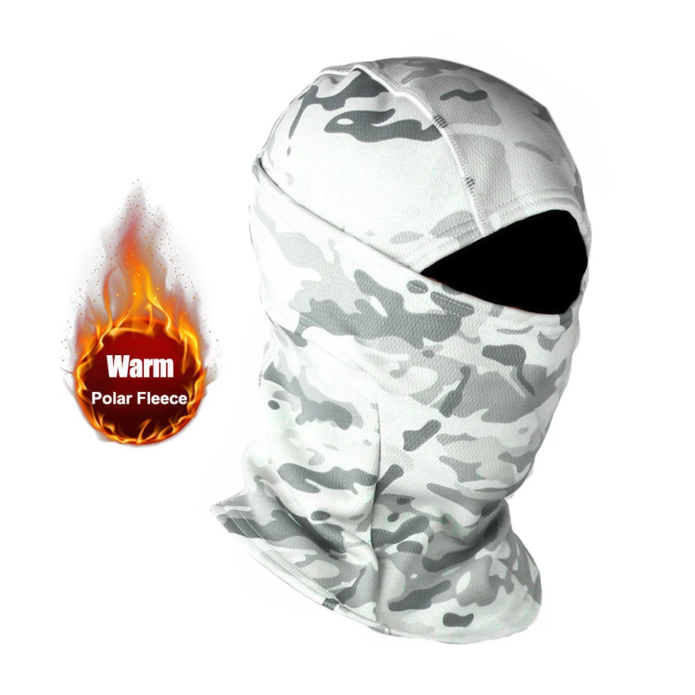 Winter Fleece Warm Camouflage Balaclava Outdoor Cold-proof Ski Cycling Full Face Mask Motorcycle Mask Helmet Lining Econic Blanks