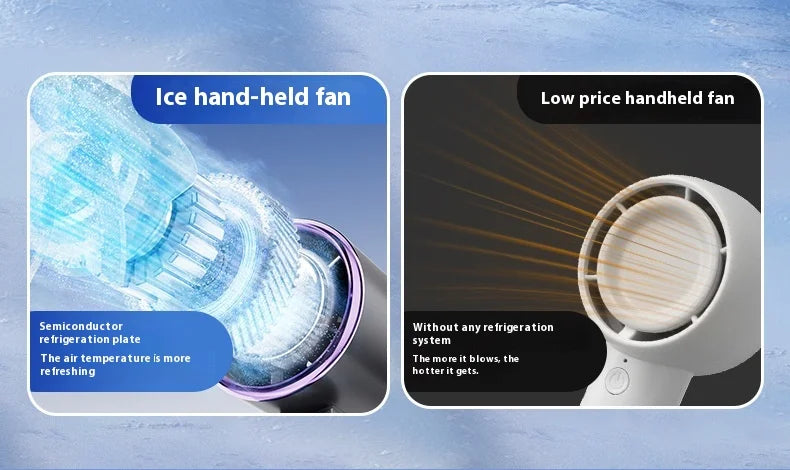 Portable Cooling Fan, 5-Speed Strong Wind Foldable Neck Hanging Fan, 9H Long Battery 4000mAh Mini Air Cooler for Travel & Outdoo Quick Pick Grocers