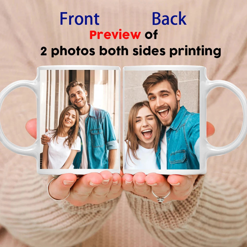 Personalised Your Photo Mug, Custom NAME IMAGE  Cup,Customize Coffee Mugs, Tea Cups, Mothers' day, Fathers' day Wedding Gift Quick Pick Grocers