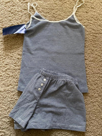 Strawberry Vest Shorts 2 Pieces Set Woman Eyelet Bow Slim Tank Top with Elastic Waist Patchwork Straight Short Pant Sweet Sets Quick Pick Grocers