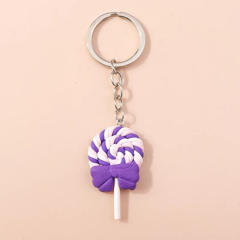 New Colorful Rainbow Keychains for Car Key Souvenir Gift for Women Men DIY Handbag Pendants Hanging Key Ring Jewelry Accessories Quick Pick Grocers