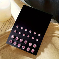 12 Pairs Of Luxurious, Simple, Shiny, And Caring Zirconia Decorative Earrings Are Suitable For Gifts To Parties,And Couples Quick Pick Grocers