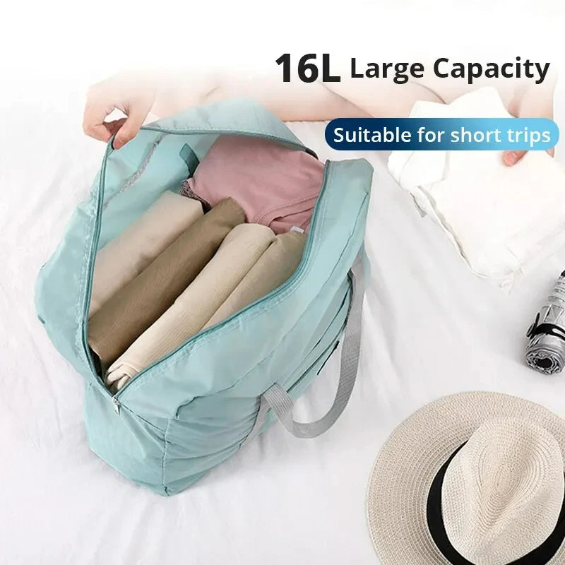 2 Pack Foldable Travel Duffel Bag for Airlines Carry on Bag Weekender Overnight Hospital Tote Bag Gym Duffel Bag Women Men Quick Pick Grocers