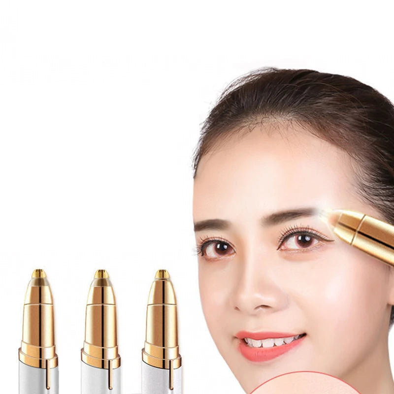 1pc Electric Eyebrow Trimming Tool For Beginners Automatic Electric Eyebrow Trimmer Nose Hair Shaving Brush Scraper Battery Ver Quick Pick Grocers