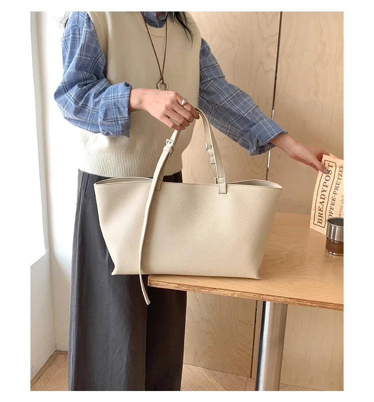 Casual Soft Tote Women Bag PU Leather Shoulder Bags for Women 2026 NEW High Quality Handbags and Purses Large Shopper Purses Quick Pick Grocers