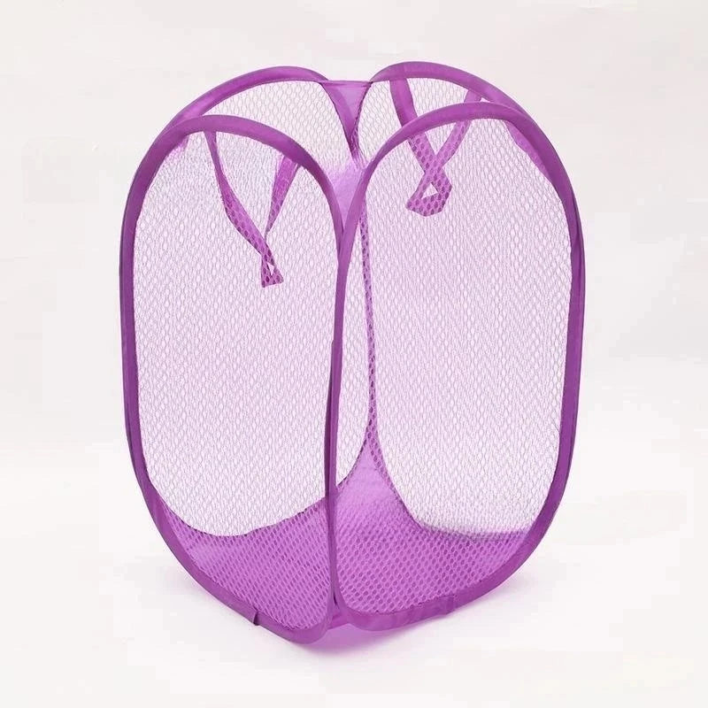 Folding Household Laundry Storage Basket Mesh Dirty Clothes Storage BasketToy Storage Bag Household Storage Bucket Econic Blanks
