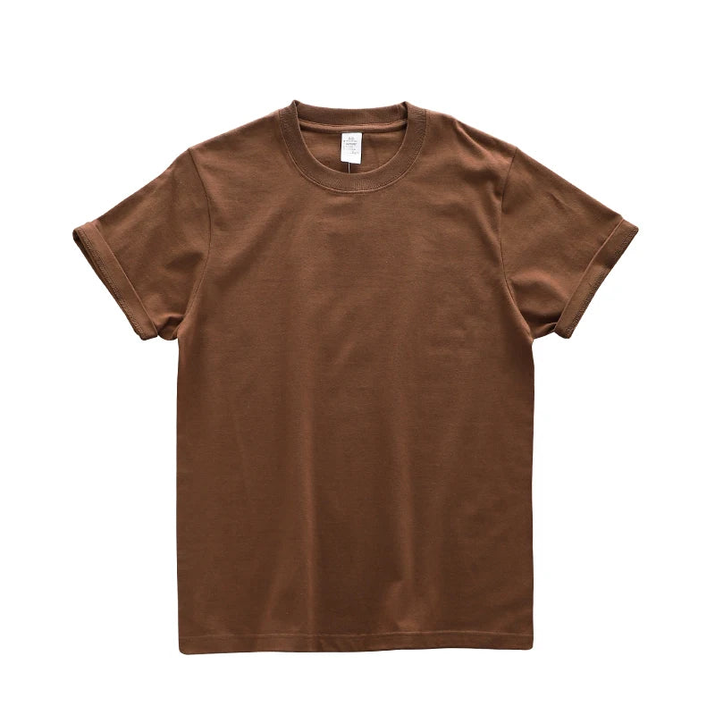 Dukeen 280gsm Oversized Heavy T-Shirt for Men Summer Short Sleeve Tee Cotton Solid Color Top Casual T Shirts One Piece Quick Pick Grocers