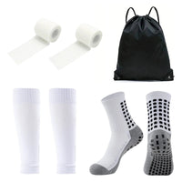 4PCS Set Non-Slip Viscose Football Socks with Drawstring Bag for Men & Women Outdoor Sports Running Basketball Leg Bandage Quick Pick Grocers