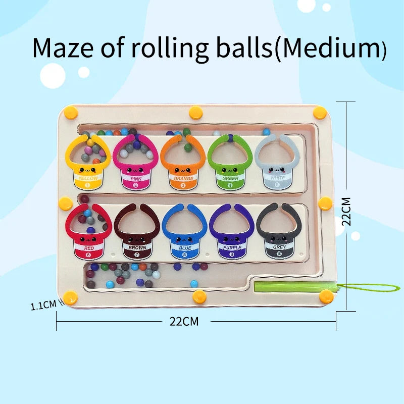 Children's Magnetic Maze Walking Ball Baby Concentration Training, Writing Logic Thinking 3 year Old Early Education Puzzle To Quick Pick Grocers