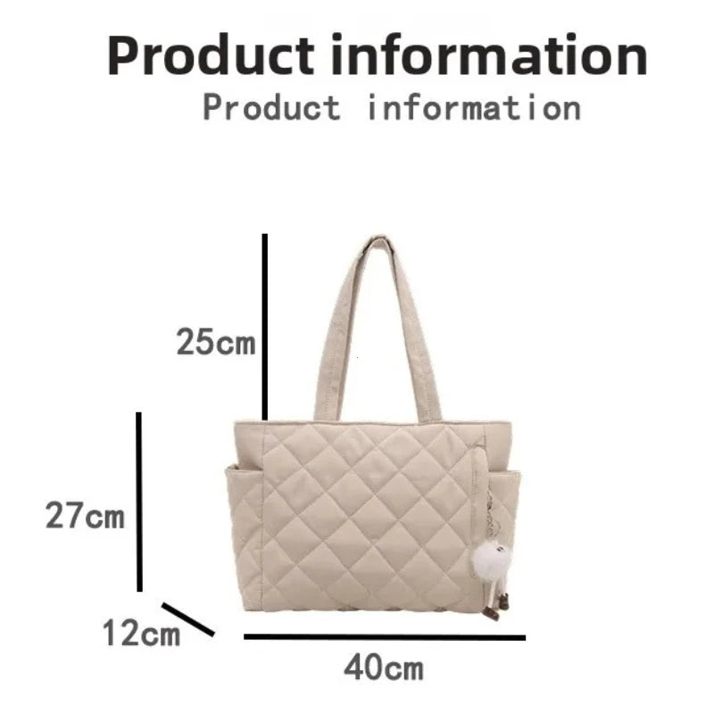 Rectangular Large Capacity Single Shoulder Bag for Commuting To Work Korean Style Women's Tote Bag Lightweight Casual Handbag Quick Pick Grocers
