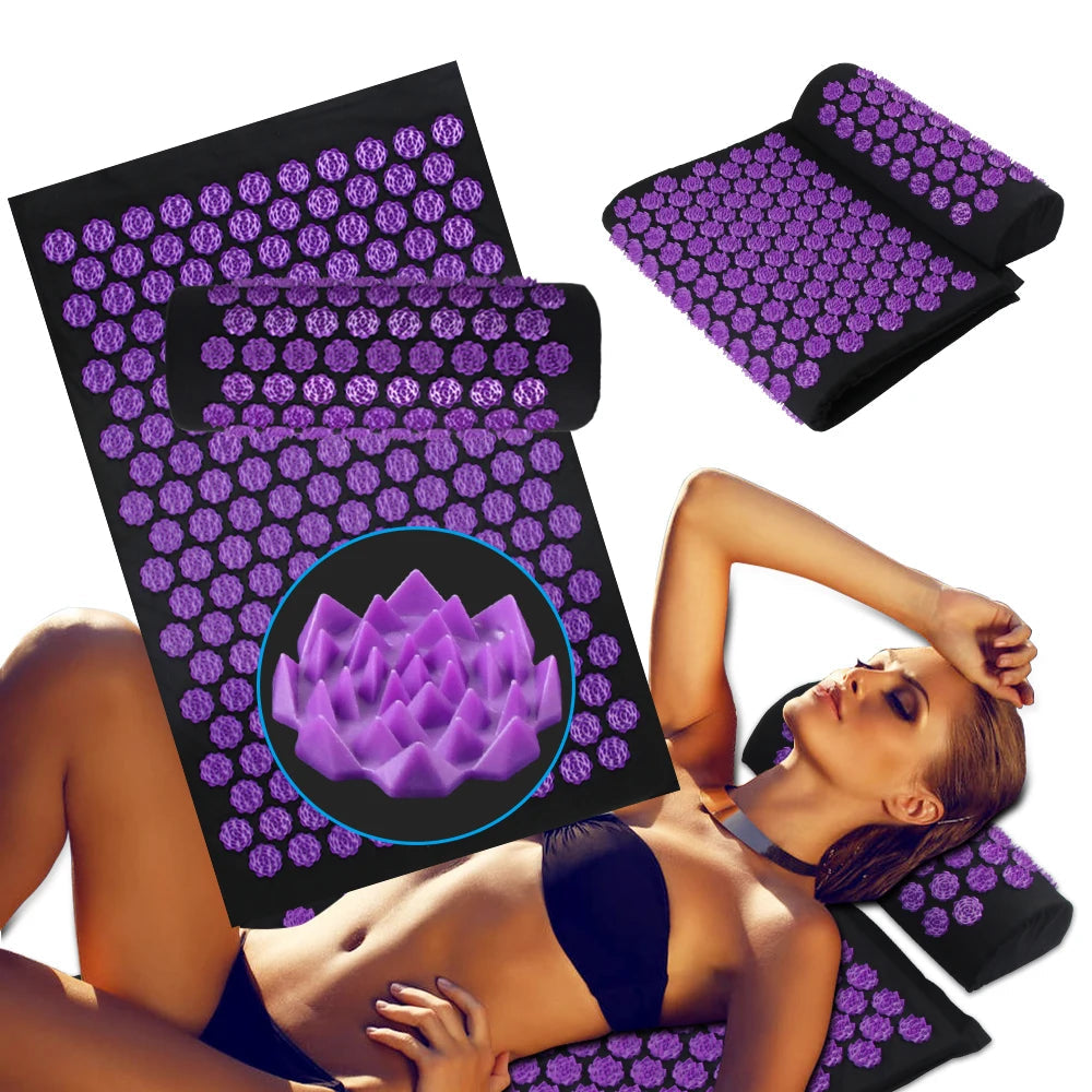 Acupressure Yoga Mat Kuznetsov's Applicator Cushion Sensi Massage Body Needles With Spikes Pillow Foot Massager Fitness Pilates Purest Peak