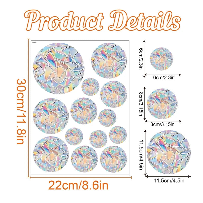 Rainbow Suncatcher Window Stickers PVC Cat Butterfly Prism Glass Wall Sticker Home Kids Bedroom Decoration Self Adhesive Decal Quick Pick Grocers