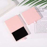 10pcs 8x8x1.7cm Kraft Paper Drawer Travel Jewelry Packaging Box Greeting Card Necklace Bracelet Earrings Gift Organizer Case Box Purest Peak
