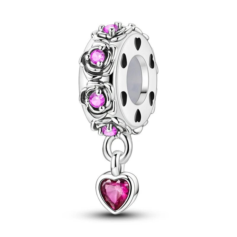 100% 925 Sterling Silver Rainbow Zircon Colorful Butterfly Dragon Shaped Silicone Stopper Charms Beads Fit DIY Bracelets Jewelry Econic Blanks