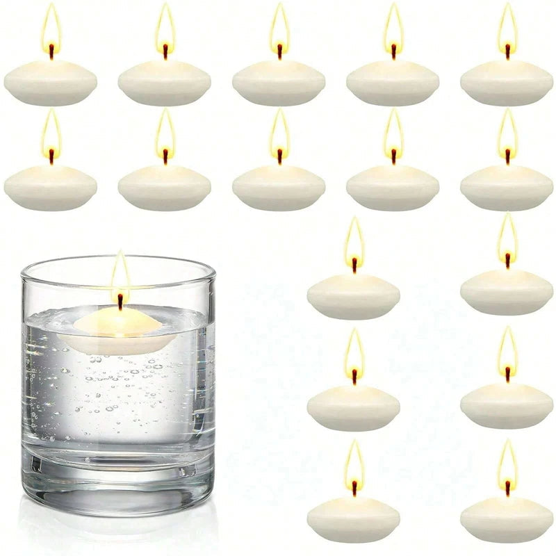 6/10/16Pcs Unscented Discs Candles Floating For Valentine's Day Party Wedding Home Bathtub Decor Romantic Confession Candlelight Econic Blanks