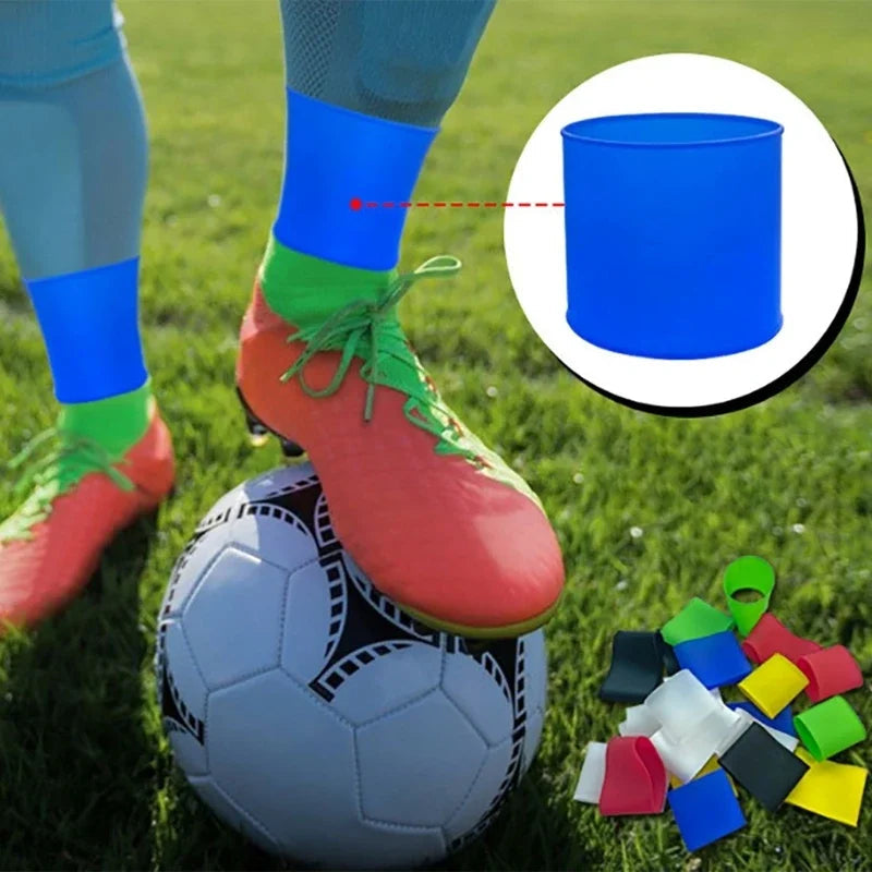 1 Pair Soccer Shin Guard Straps Silicones Shin Pad Holder Practical Shin Pad Banding for Football Running Cycling Sports Quick Pick Grocers