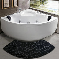 Curved bathroom mat thickened shower room absorbent door mat toilet bathroom non-slip mat dirt-resistant entrance mat Quick Pick Grocers
