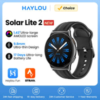 HAYLOU Solar Lite 2 Smartwatch 1.43'' AMOLED Display 24h Health Monitoring 150+ Sports Modes Voice Calling Smart Watch 1ATM Quick Pick Grocers