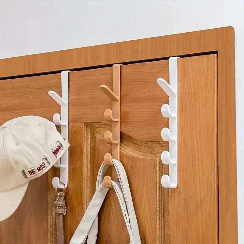 1pc Bedroom Door Hanger Clothes Hanging Rack Over The Door Plastic Home Storage Organization Hooks, Purse Holder For Bags Rails Econic Blanks