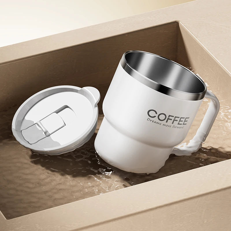 400ML Double Layer Coffee Mug 304 Stainless Steel Sealed Drinking Cup For Cold And Hot Water Insulated Milk Coffee Cup Drinkware Quick Pick Grocers