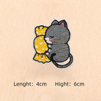 Cute Cartoon Cat patch Embroidery Patches on clothes Children's clothing Animal Interesting Embroidery Accessories Iron patch Quick Pick Grocers