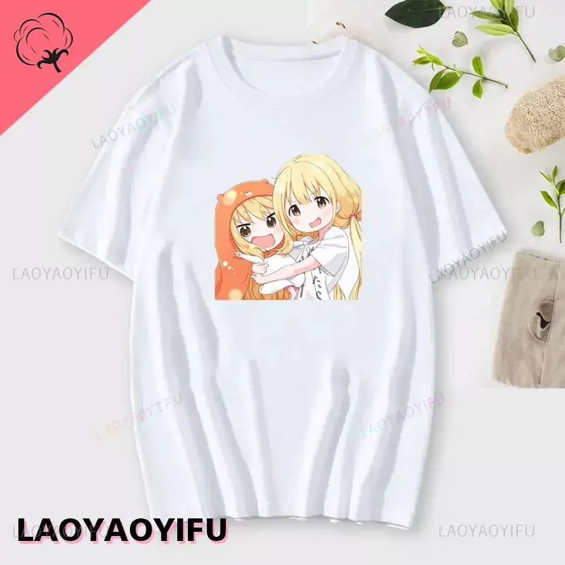 If You Work You Lose - Anzu Futaba Version T-Shirt 2024 New Kawaii Anime Cotton T-shirt Tees for Men Funny cartoon Otaku Tshirt Quick Pick Grocers