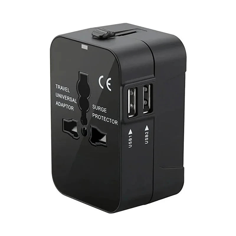 Global Universal Conversion Travel Plug USB Sockets EU US AC Power Adapter Converter With Child Protection Safety Cover Locking Econic Blanks
