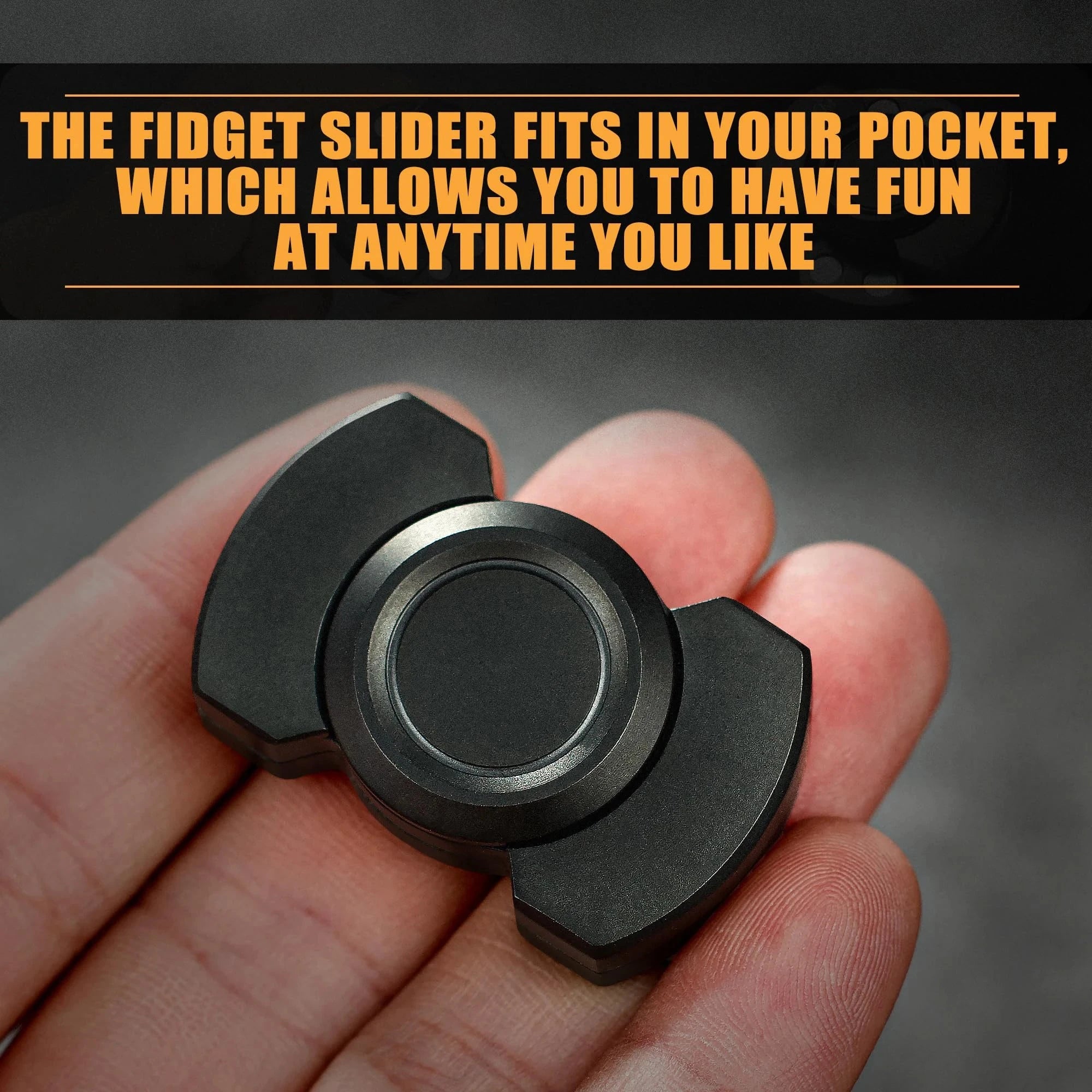 Stainless Steels 3 in 1 Fidget Spinner and Slider Combo with Click Button Metal Toy for Adult Stress Relief Econic Blanks