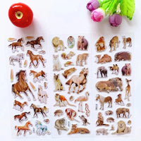10 Sheets 3D Puffy Stickers Animals Bulk Stickers Scrapbook Decoration Birthday New Year Christmas Gifts for Kids Boys Girls Quick Pick Grocers
