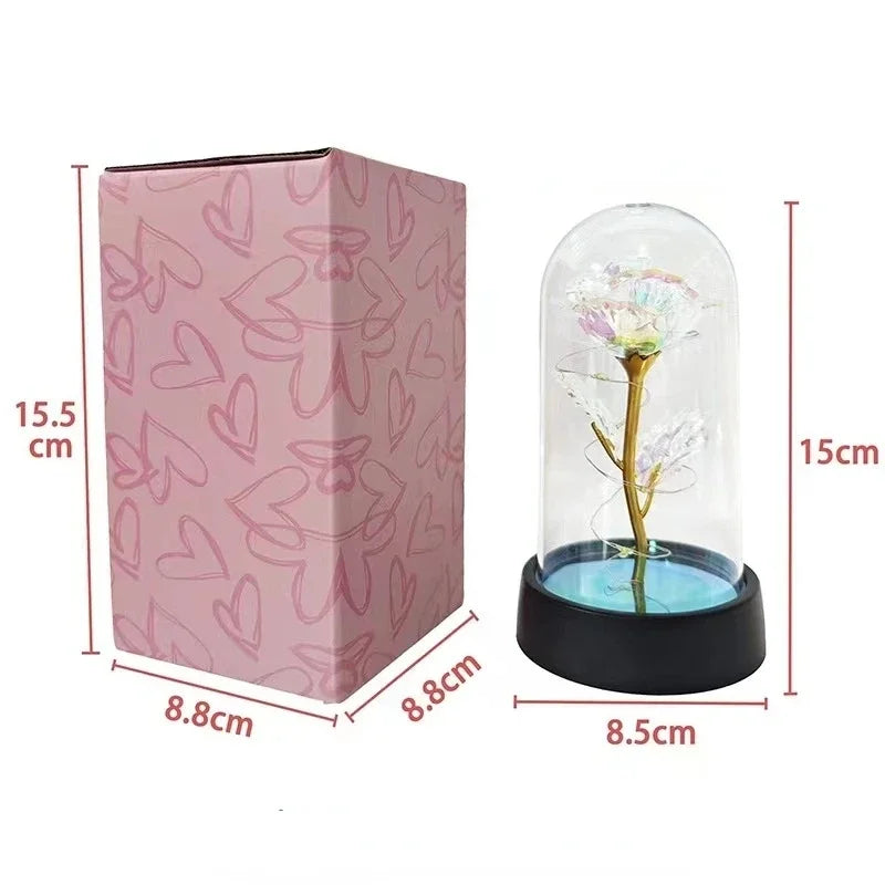 Rose Light Beautiful Realistic Looking Night Light Rose Eternal Flower Party Supplies LED Simulation Rose Flower Valentine's Day Quick Pick Grocers