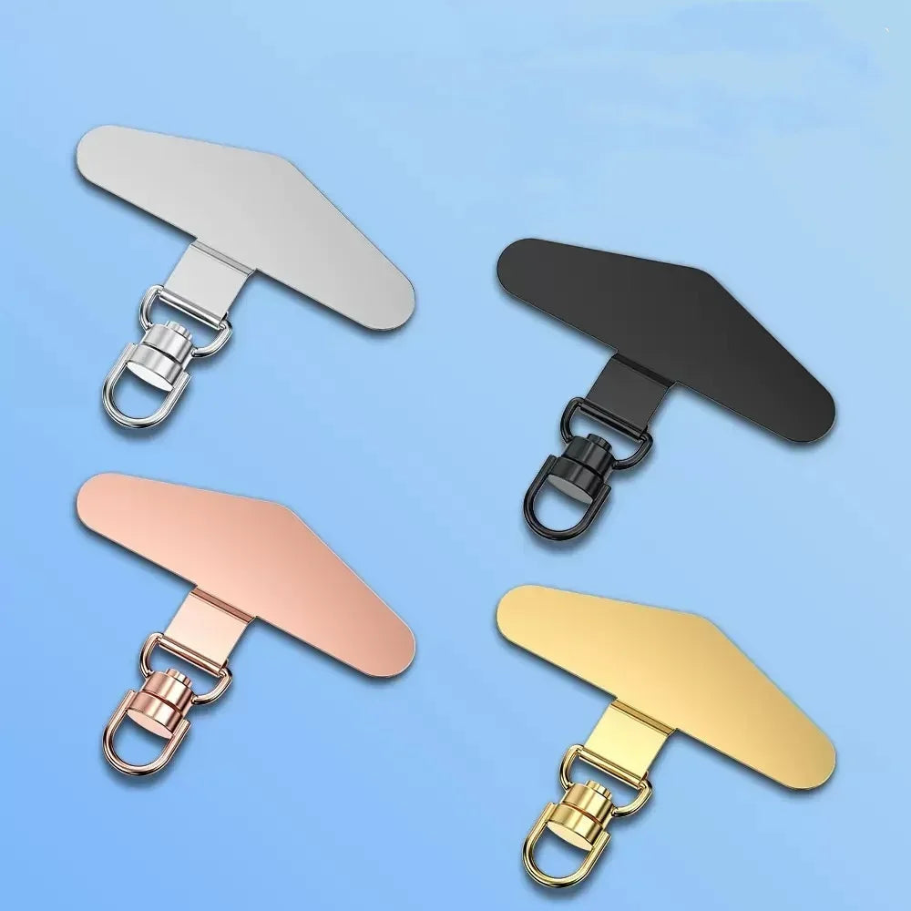 Anti-Lost Phone Lanyard Universal Replacement Connector Tether Tab Clip Metal Card Pad Adapter for IPhone Samsung Secure Fit Quick Pick Grocers