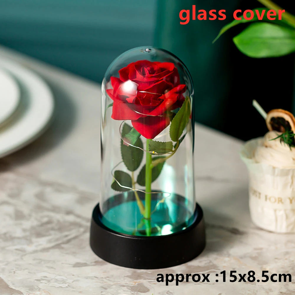 LED Galaxy Three Rose Artificial Flowers, Wedding Decoration, Creative Valentine'S Day and Mother'S Day Gift without Battery 1Pc Quick Pick Grocers