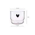 300ml Love/Happy Wall Glass Cup Milk Coffee Heart Cups Heat Resistant Healthy Drink Mug Tea Mugs Transparent Drinkware Mug Quick Pick Grocers