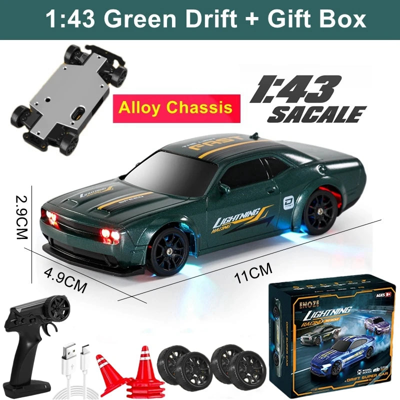 1/64 2.4G High speed Drift Rc Car 4WD Remote Control Car Four Wheel Drive Radio Controlled Mini RTR Racing Model Boy Toy Gift Econic Blanks