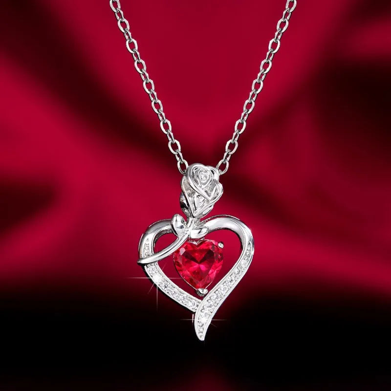 Elegant Style Heart shaped Pendant Necklace Hollow Design Mother's Day Gift Party Suitable for Best Friends Without Box Quick Pick Grocers
