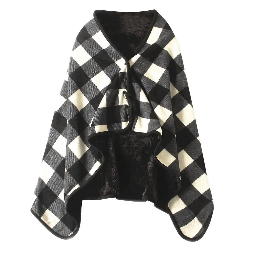 Lady Multifunction Doublelayer Tartan Plaid Blanket Scarf Wrap Shawl Winter Warm шарф женский Elegant Womens Shawl Scarf Winter Econic Blanks