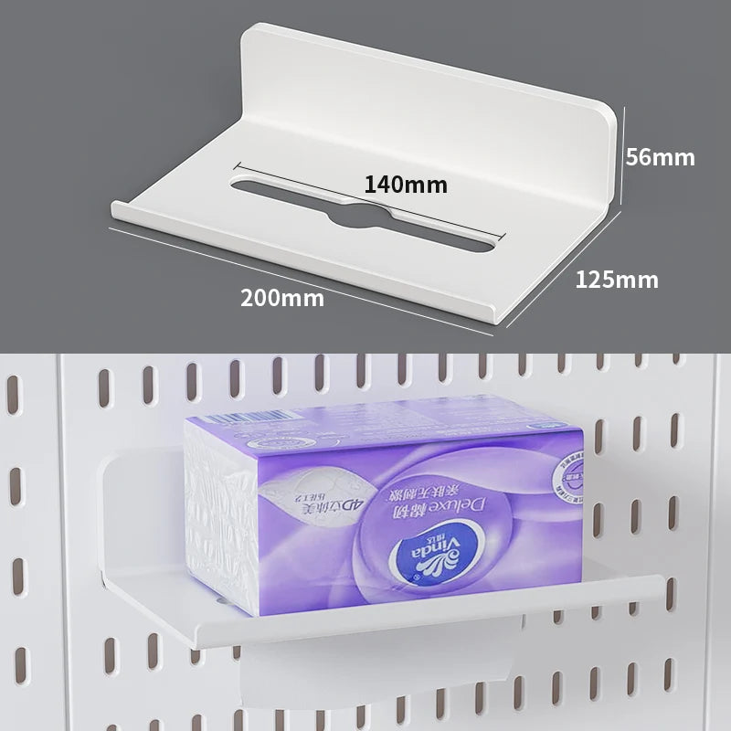Home Study Storage Pegboard: Suitable for Displaying Figurines, Desk-Top Standing & Clip-On Storage for Furniture Items Quick Pick Grocers