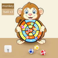 Educational Games Dart Board Baby Toy Stickey Ball Dart Indoor Sports Child Montessori Games for Children 3 to 7 Years Quick Pick Grocers