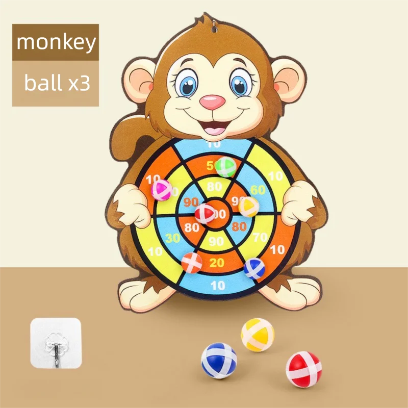 Educational Games Dart Board Baby Toy Stickey Ball Dart Indoor Sports Child Montessori Games for Children 3 to 7 Years Quick Pick Grocers