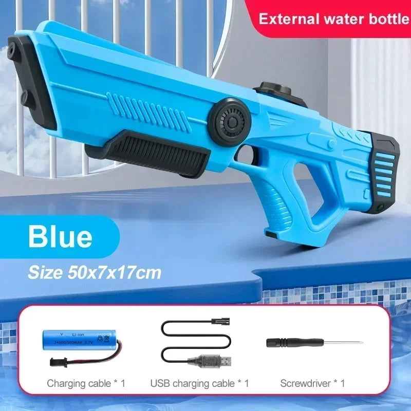 Electric Automatic Water Storage Gun Toys Portable Children Summer Beach Outdoor Fight Fantasy Spray Gun Toys Boy Kid Adult Game Econic Blanks