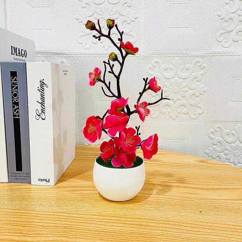 2025 HOT Mother's Day New Artificial Plants Bonsai Small Tree Simulation Pot Plants Fake Flowers Table Potted Ornaments Home Quick Pick Grocers