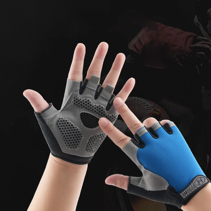 Men Cycling Bicycle Gloves Half Finger Gym Gloves Women Mitten Breathable Anti-slip Glove Fitness Sport Training Gloves Quick Pick Grocers