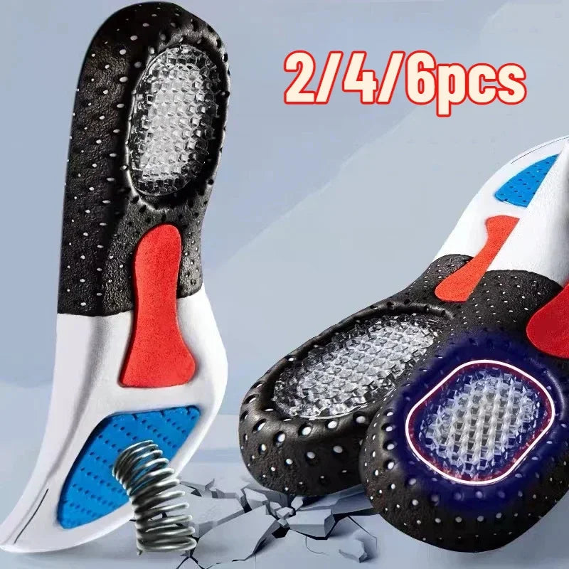 6Pcs Orthopedic Insoles for Feet Arch Support Plantar Fasciitis Orthopedic Insole Silicone Shock Absorbing Soft Running Cushion Econic Blanks