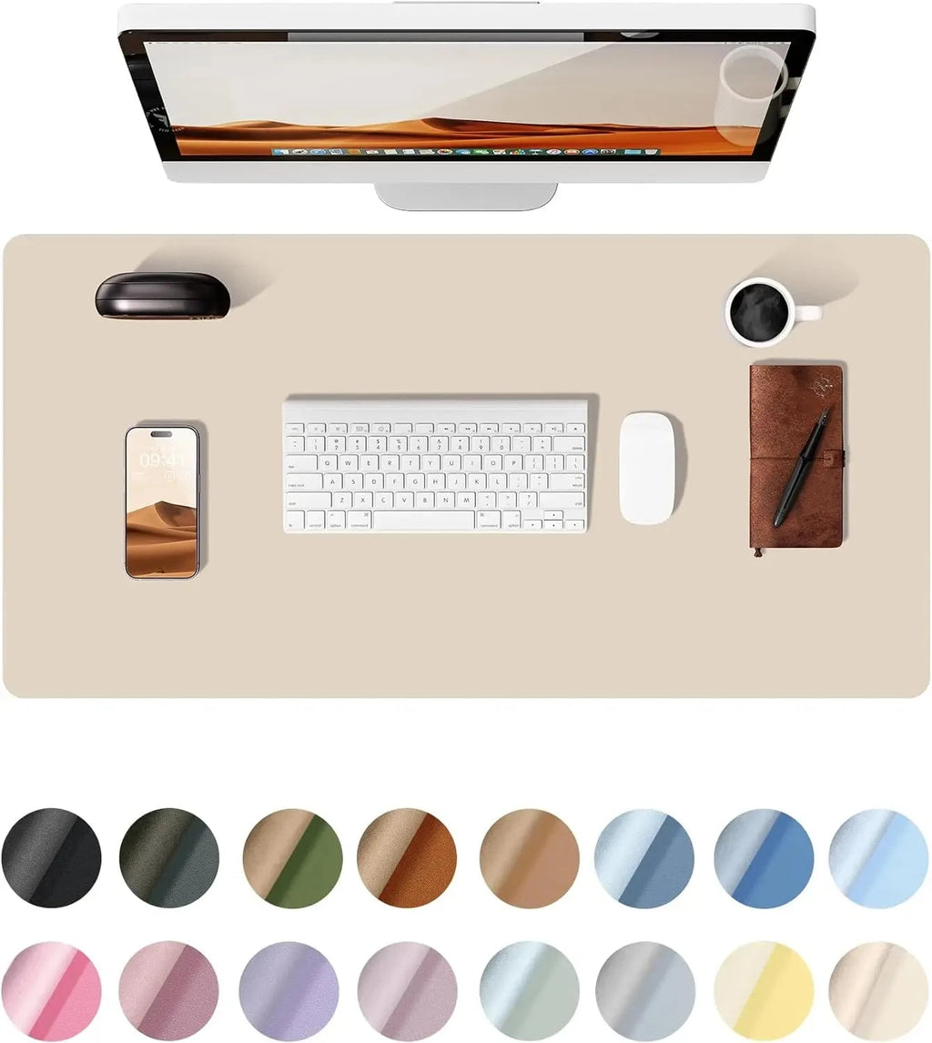 Large Mouse Pad,Office Desk Mat, Leather Desk Pad Protector, Non-Slip PU Leather Desk Blotter, Laptop Desk Pad Econic Blanks