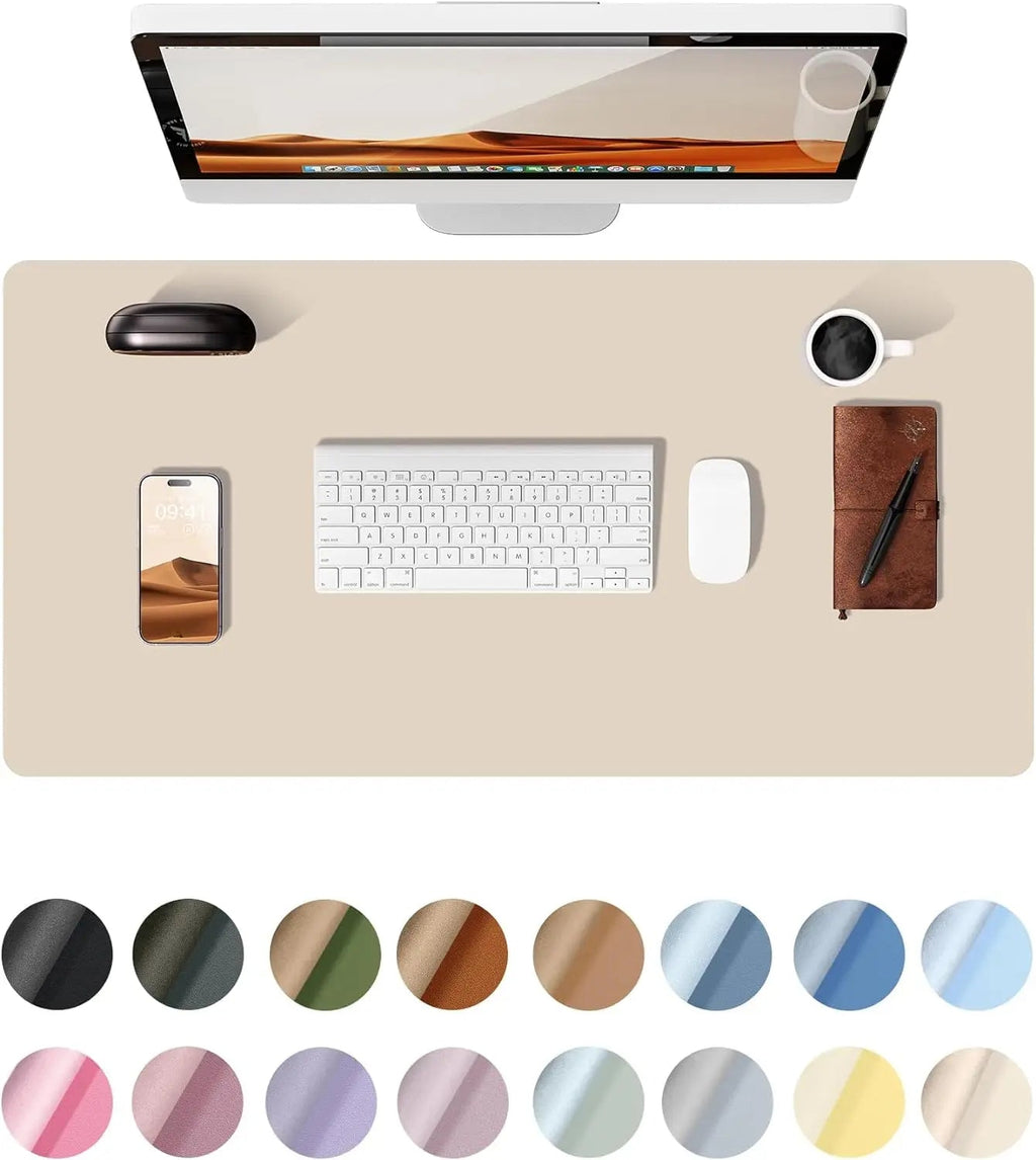 Large Mouse Pad,Office Desk Mat, Leather Desk Pad Protector, Non-Slip PU Leather Desk Blotter, Laptop Desk Pad Quick Pick Grocers