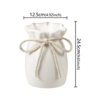 1Pc Bow Design Plastic Flower Vase Modern Art Nordic Decorative Vase  Used for Wedding, Living Room, Office, Bedroom Decoration Quick Pick Grocers